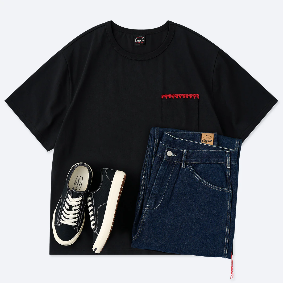 【予約】SORONA®ミント涼感・抗菌・防臭機能 裾赤ヒモ付き&ステッチ入りポケットTee - Image 14