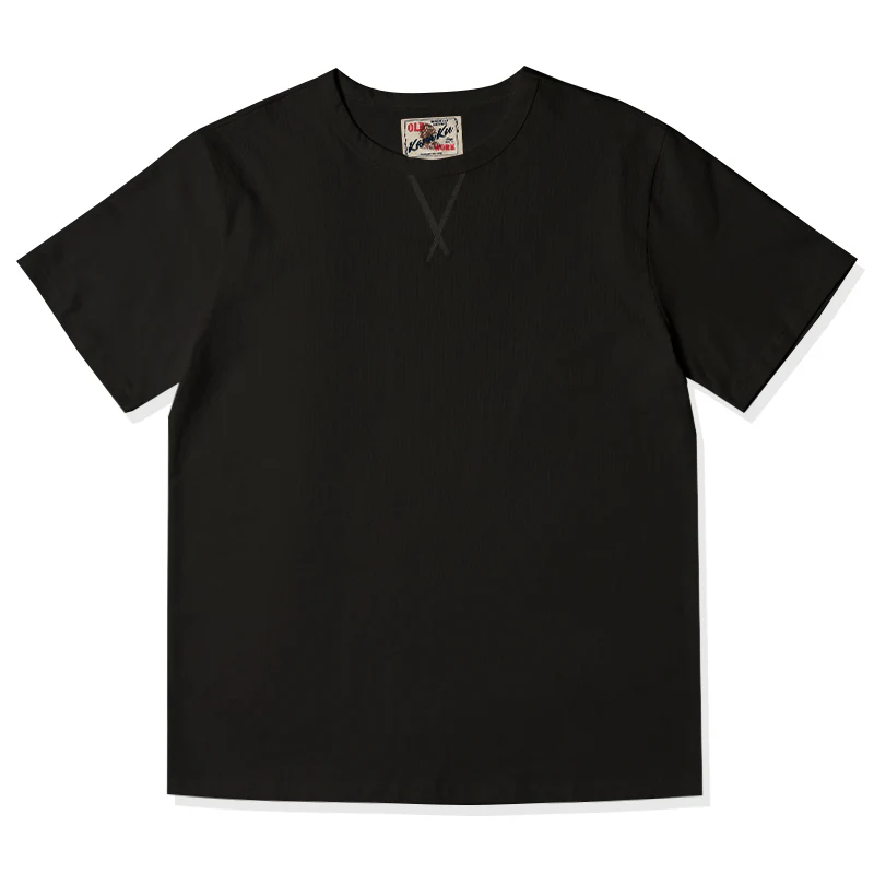 2枚組!無地2色コットン海軍クルーネックTee - Image 2