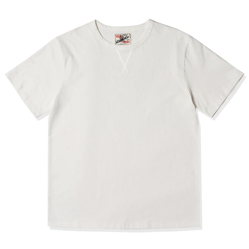 2枚組!無地2色コットン海軍クルーネックTee - Image 3