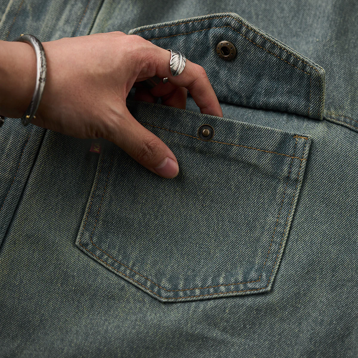 4-Pockets コーデュロイ切り替えデニムワークジャケット - Image 15