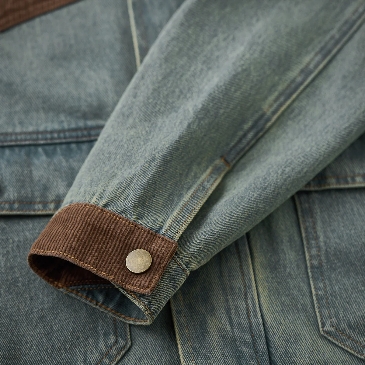 4-Pockets コーデュロイ切り替えデニムワークジャケット - Image 18
